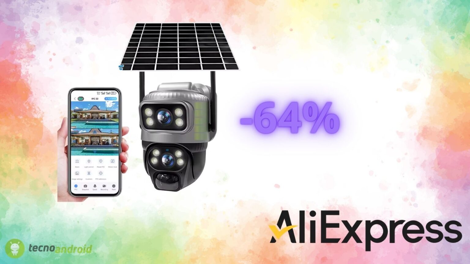Telecamera da esterno con DOPPIO SENSORE a 38 euro: l'offerta AliExpress è ottima