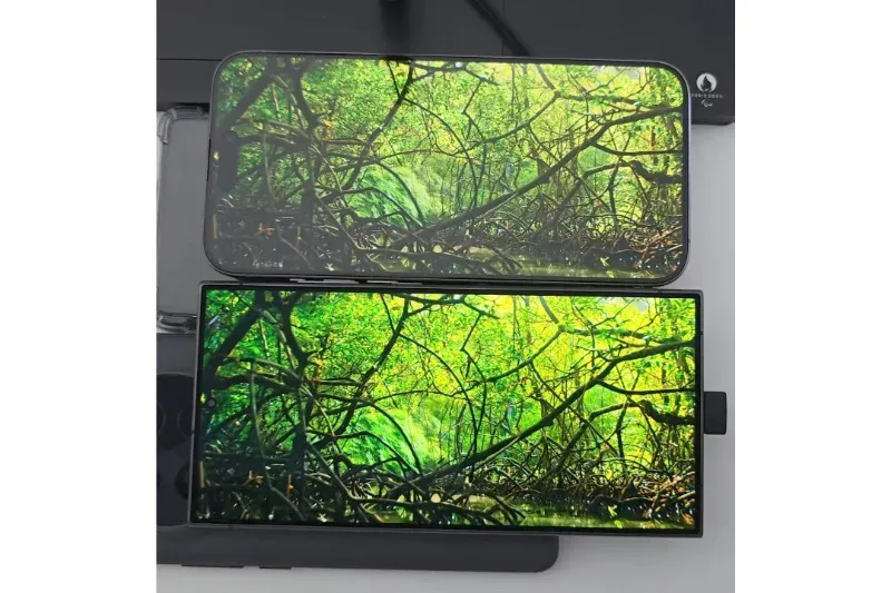 Galaxy S Ultra vs iPhone display Galaxy S Ultra vs iPhone display