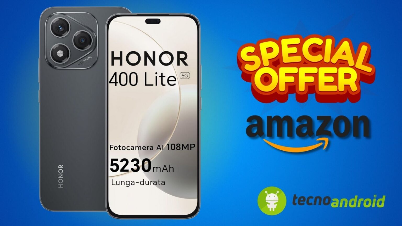Amazon regala smartphone TOP a prezzo MINI: ecco l'HONOR 400 Lite 5G