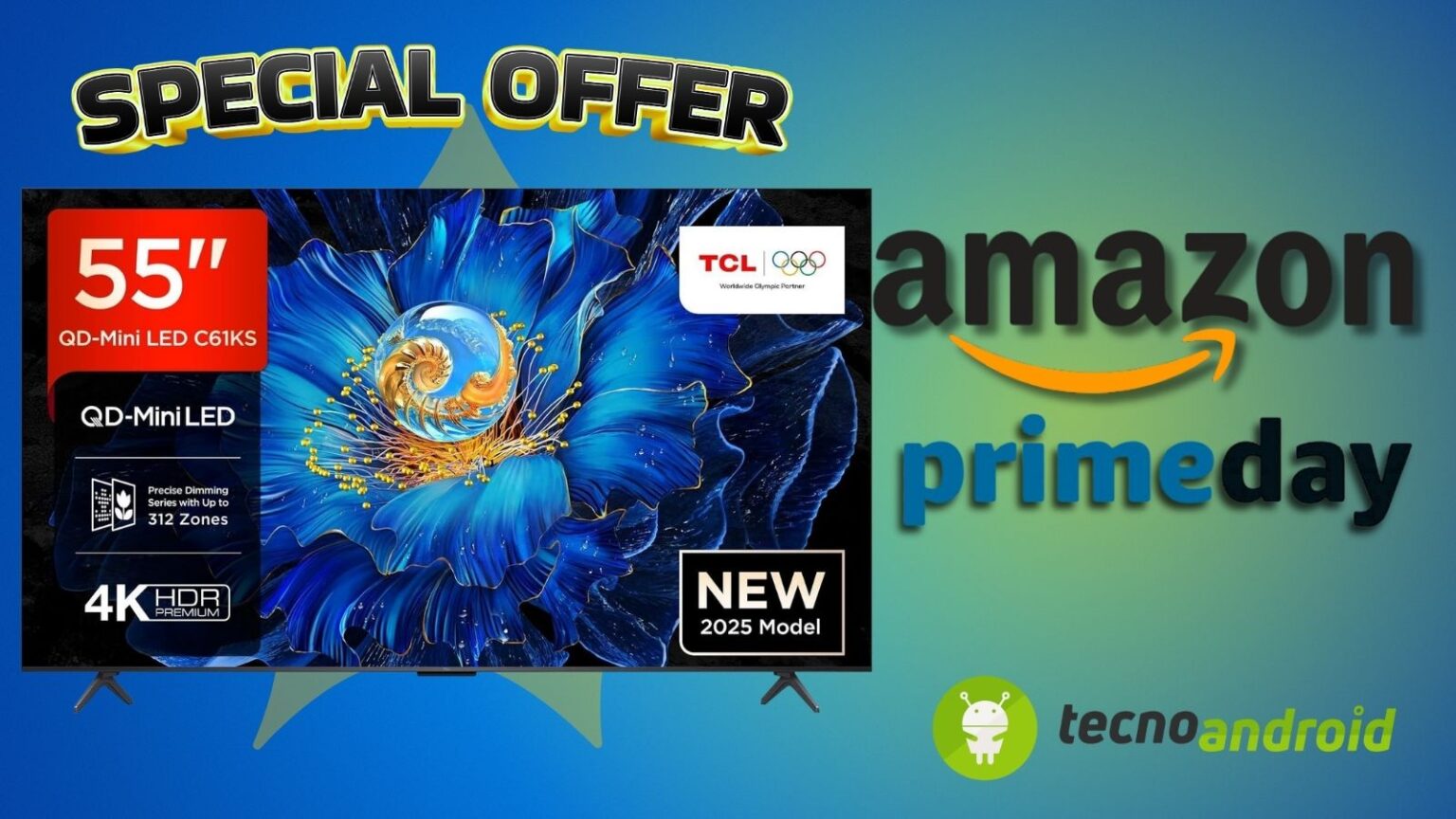Amazon Prime Day MEGA SCONTO: TCL 55” Mini LED TV a prezzo BOMBA