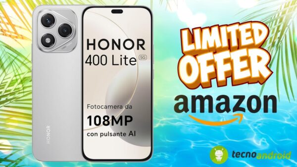Amazon fa centro con una maxi PROMO: HONOR 400 Lite 5G ora in SCONTO MEGA
