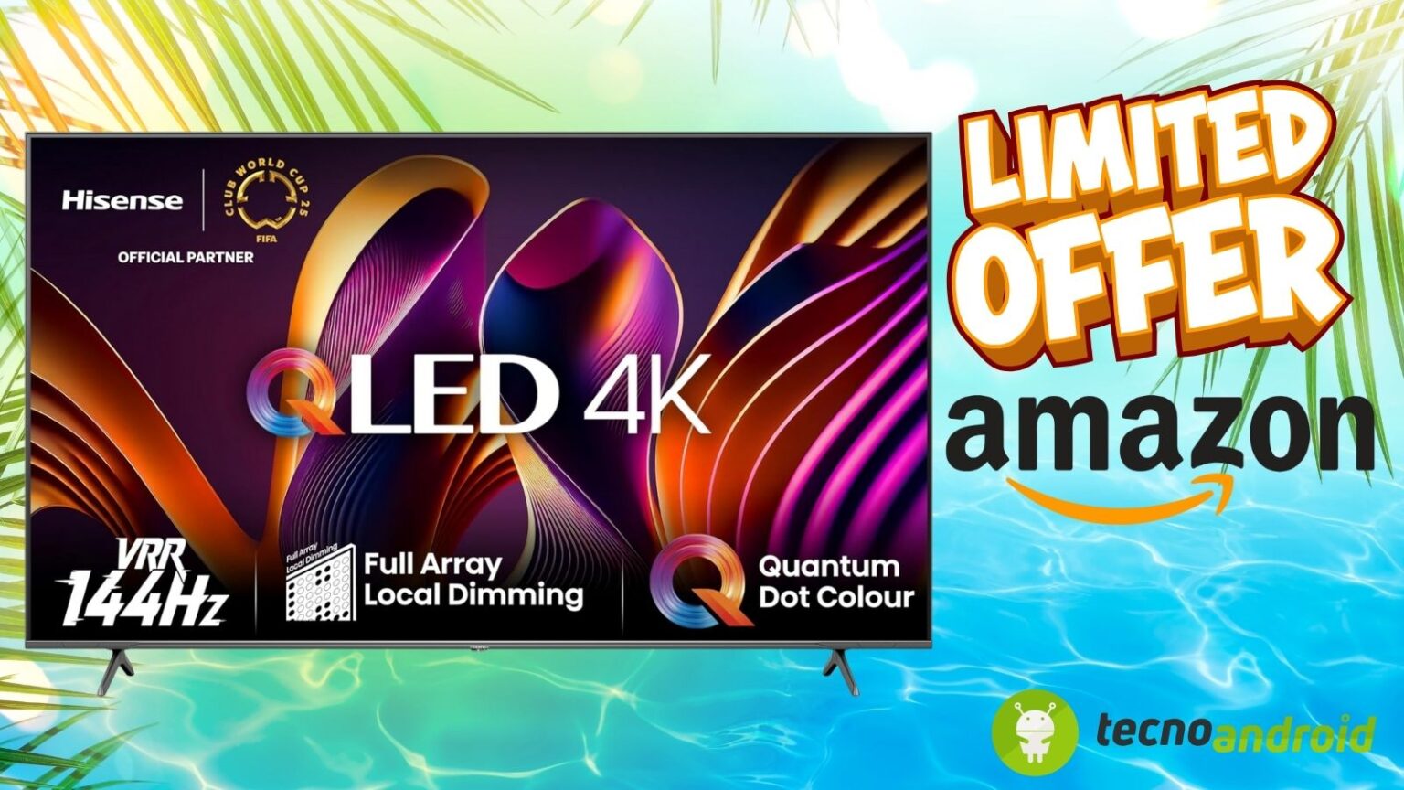 Amazon ti sconvolge con una promo super: Hisense QLED 55'' a PREZZO BOMBA