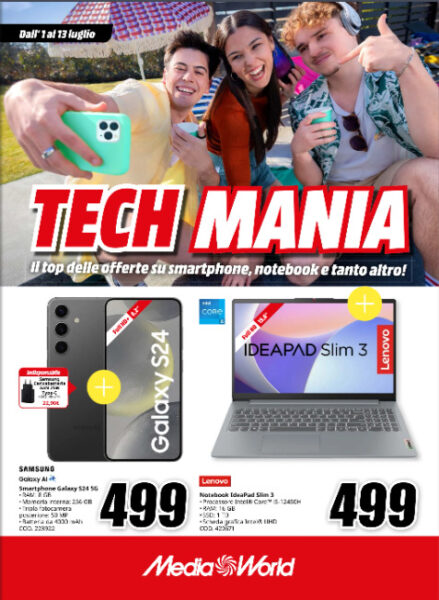 mediaworld - dettaglio mediaworld tech mania volantino offerte