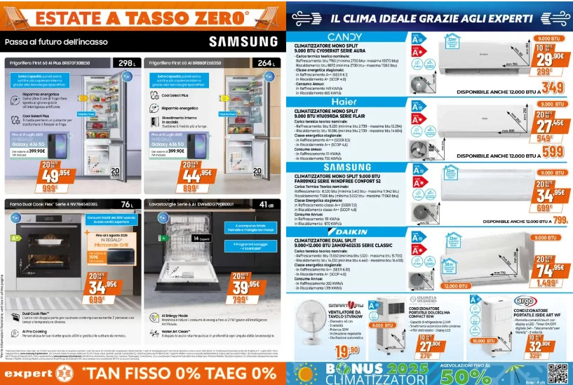 Screenshot volantino tasso zero expert