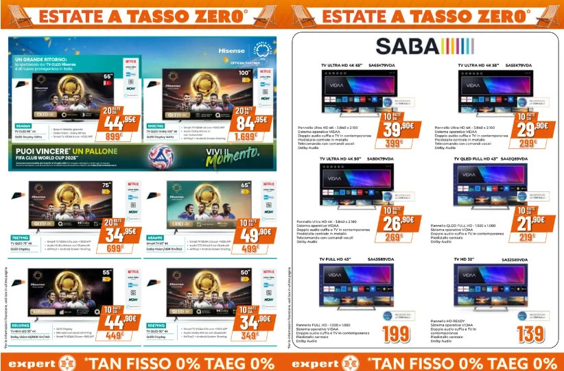 Screenshot volantino tasso zero expert