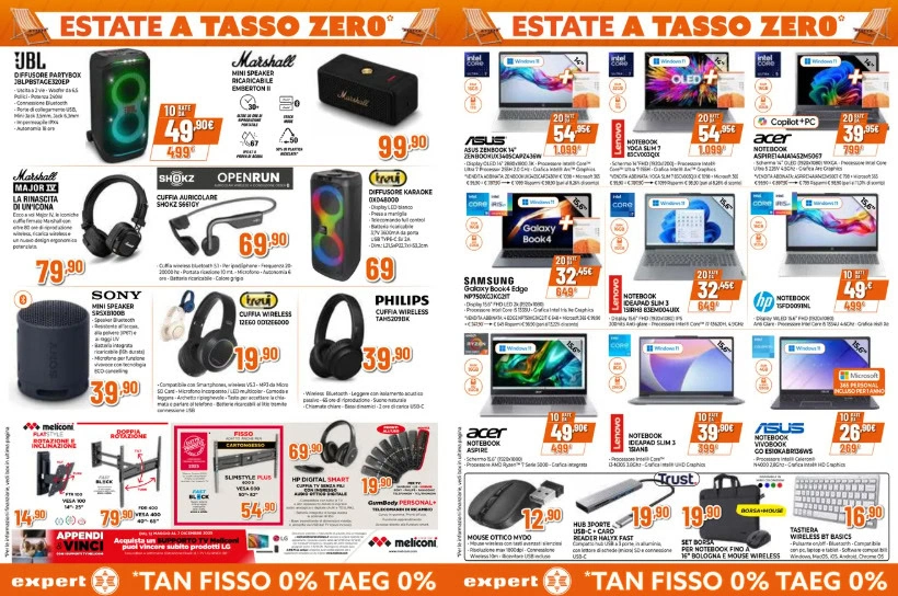 Screenshot volantino tasso zero expert