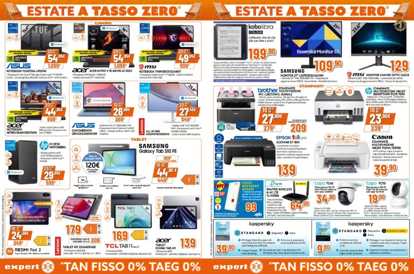 Screenshot volantino tasso zero expert