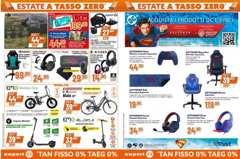 Screenshot volantino tasso zero expert