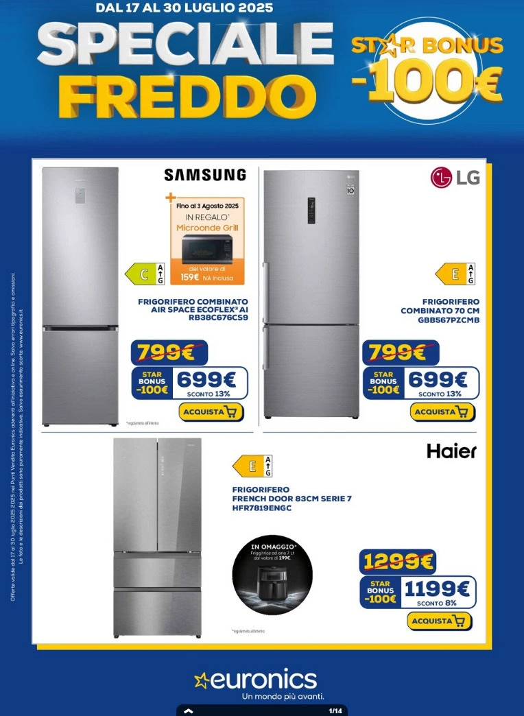 Screenshot Euronics: OFFERTE SPECIALI sul tech più fresco fino al 30 luglio