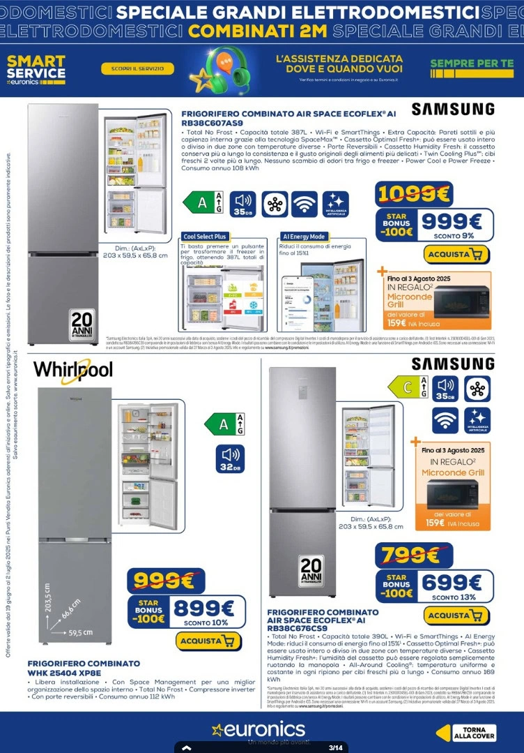 Screenshot Euronics: OFFERTE SPECIALI sul tech più fresco fino al 30 luglio