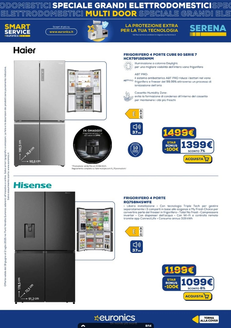 Screenshot Euronics: OFFERTE SPECIALI sul tech più fresco fino al 30 luglio