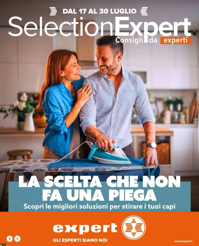 Screenshot volantino expert stirare
