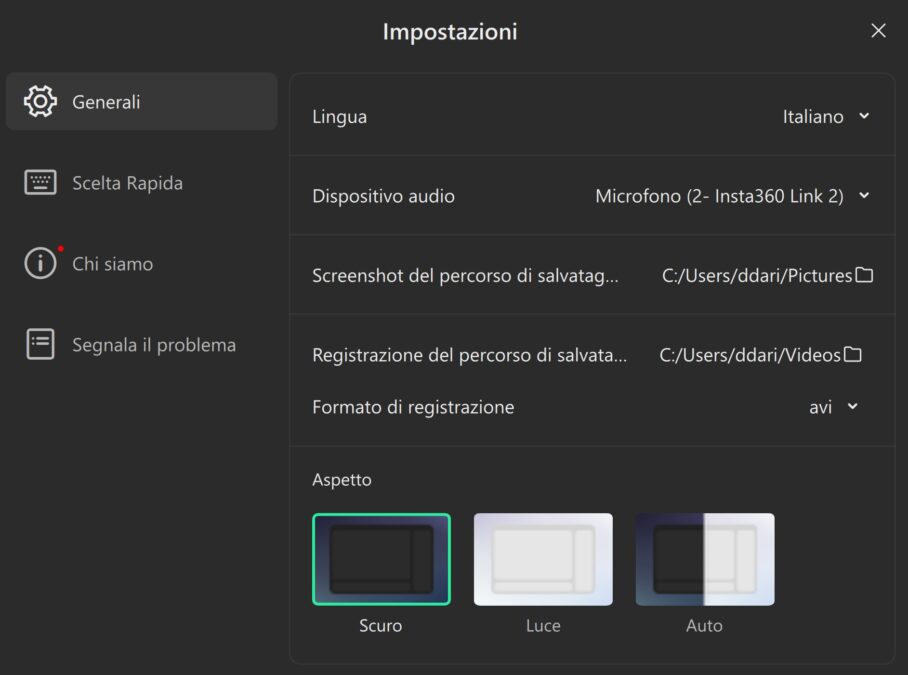 Insta360 Link 2 - specifiche Screenshot