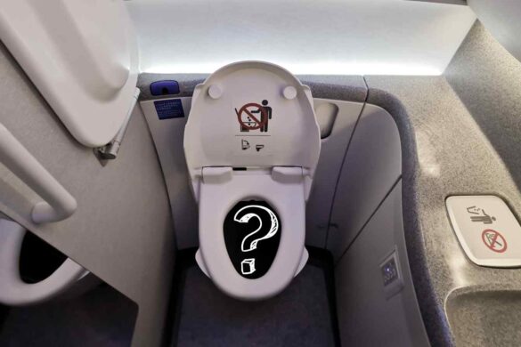 Come funziona davvero lo scarico del bagno in volo