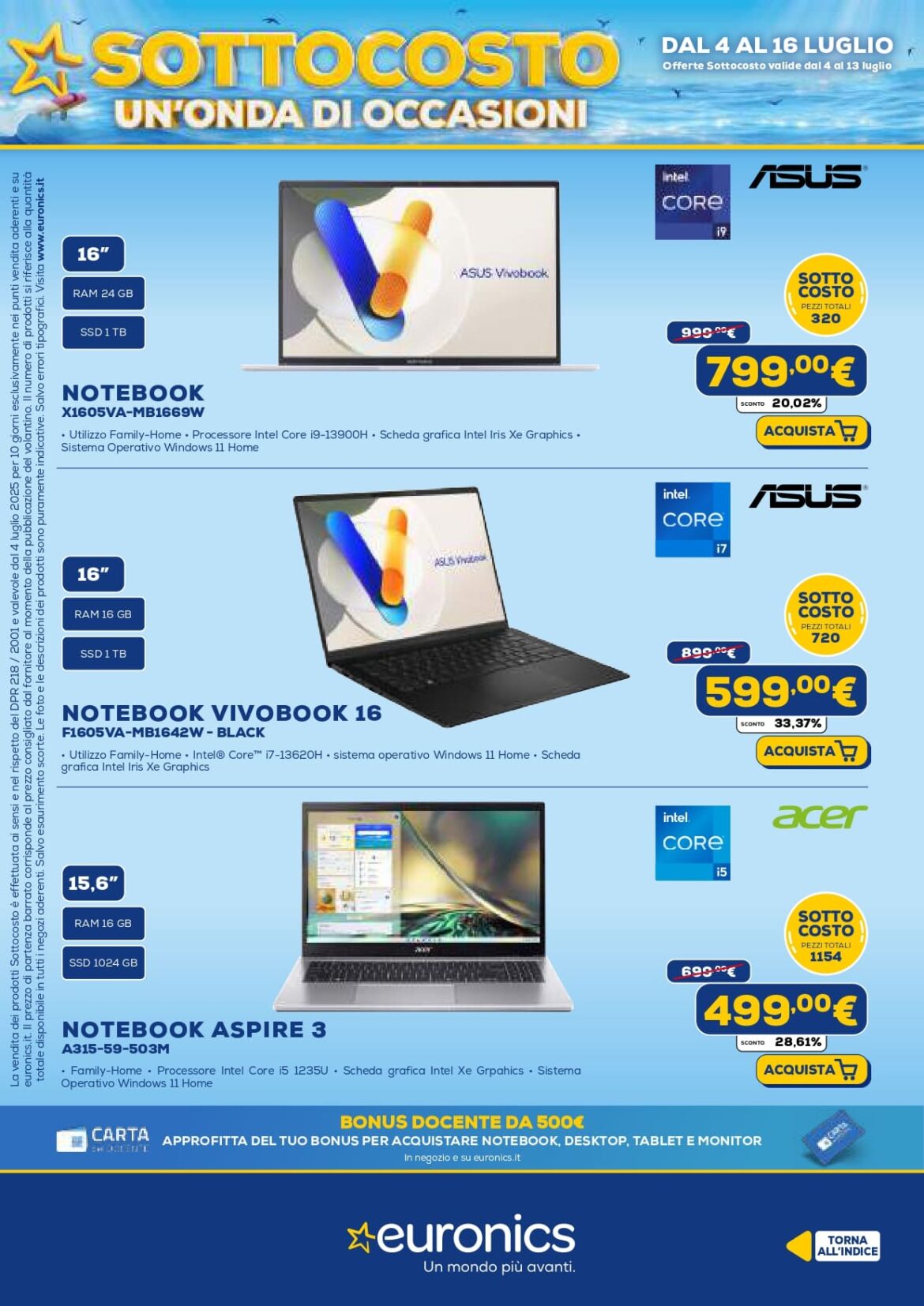 pageeuronics sottocosto volantino