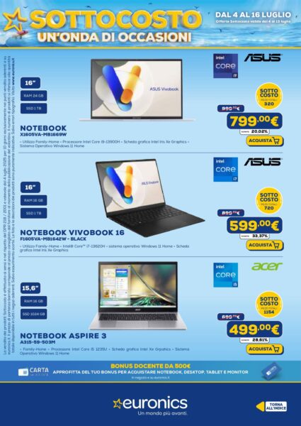 euronics - dettaglio pageeuronics sottocosto volantino