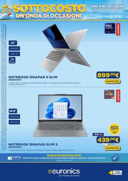 euronics - design euronics sottocosto volantino