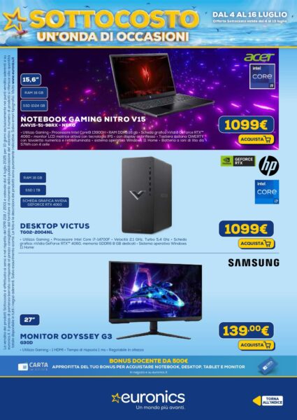 euronics - funzionalità euronics sottocosto volantino