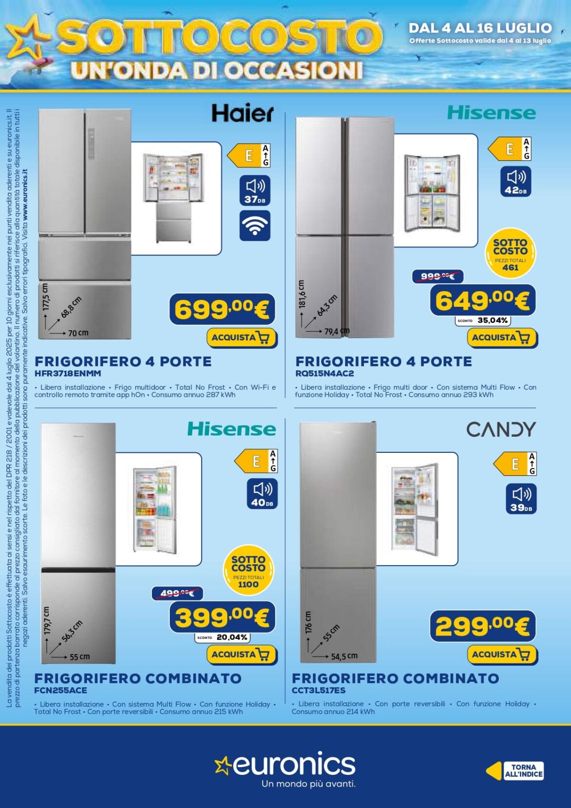 euronics sottocosto volantino