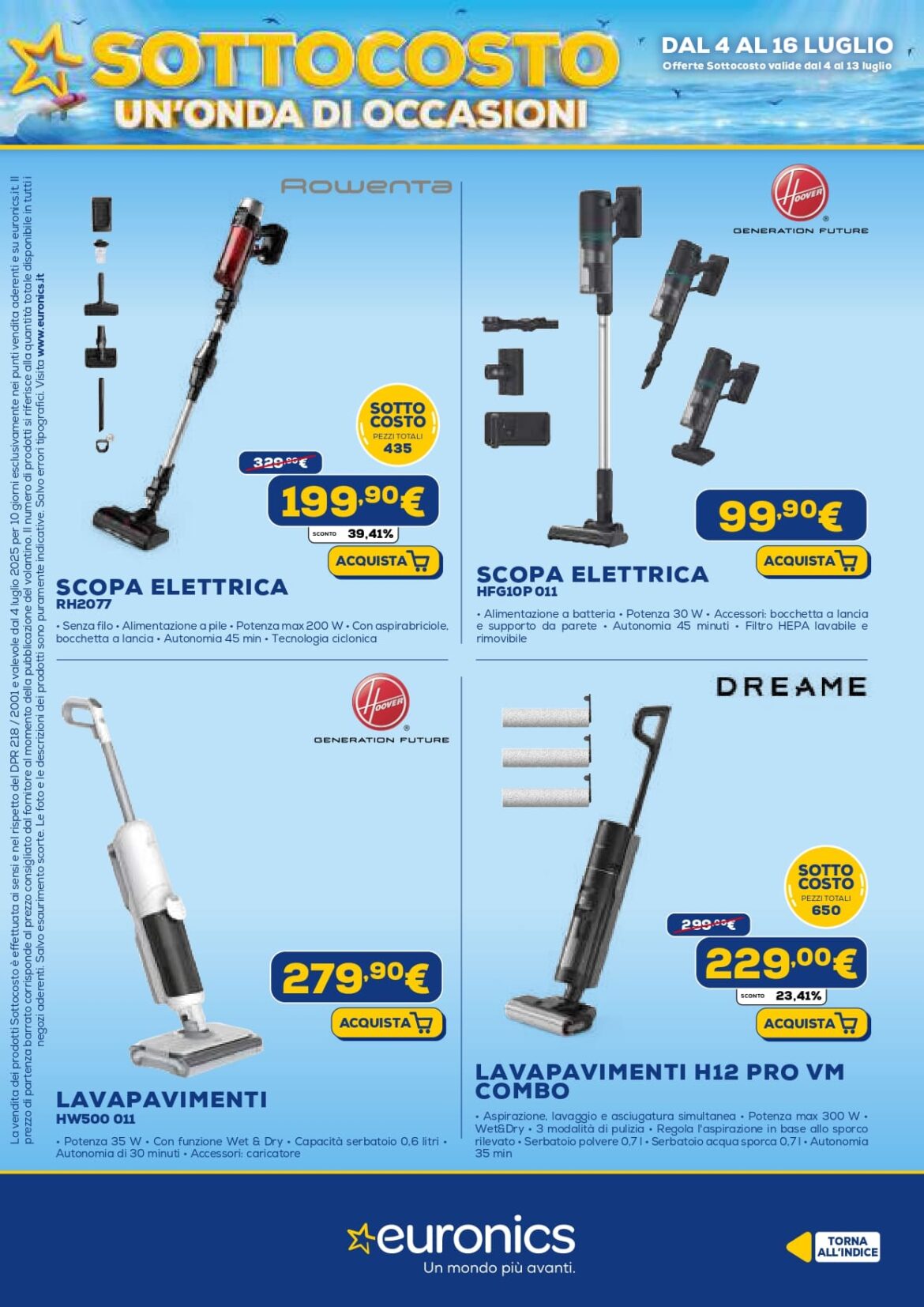 euronics sottocosto volantino