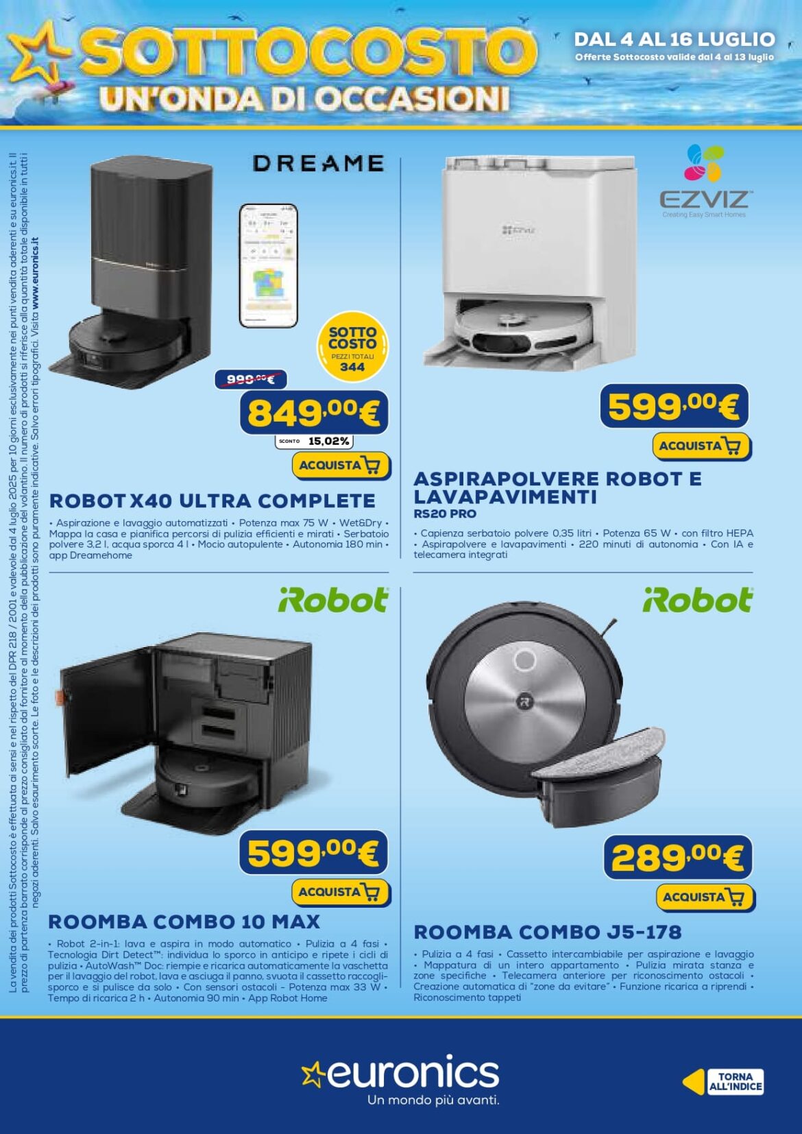 euronics sottocosto volantino