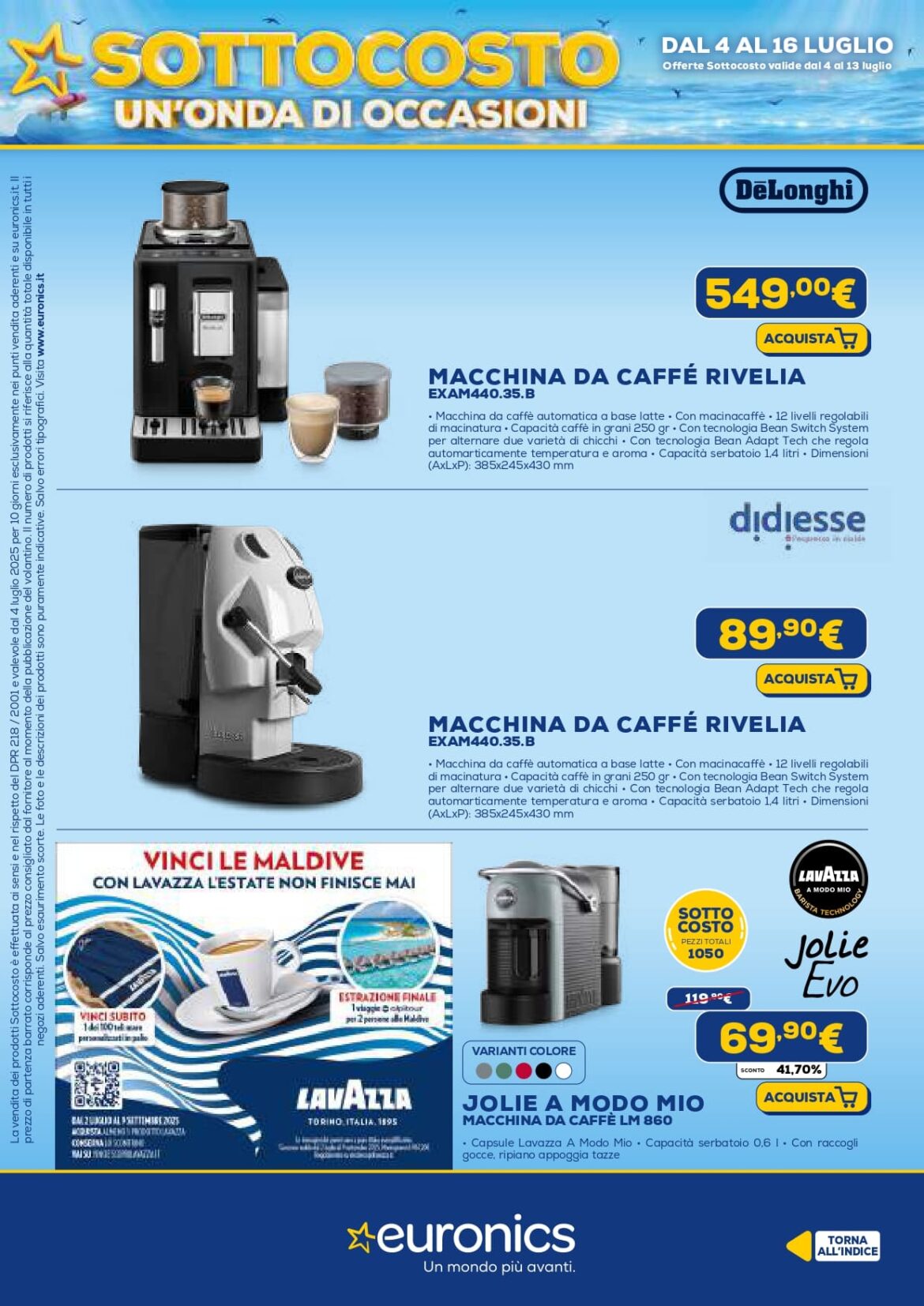 euronics sottocosto volantino