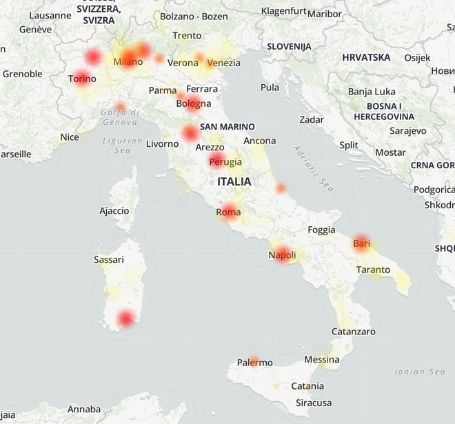 Mappa Downdetector intesa Sanpaolo down Mappa Downdetector intesa Sanpaolo down