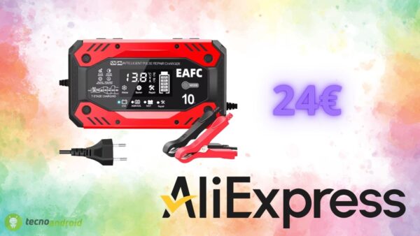 Caricabatteria per auto portatile a 24 euro: sconto con RIMBORSO gratis su AliExpress
