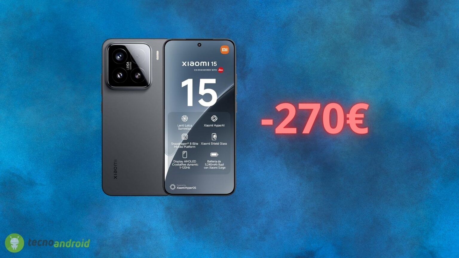 Xiaomi 15 a prezzo da URLO su Amazon: sconto di 270 euro