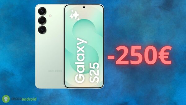 Amazon folle con lo sconto di oltre 250 euro su Samsung Galaxy S25