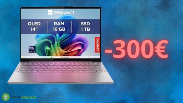 Amazon regala l'offerta sul notebook Lenovo Yoga Slim 7: sconto IMPERDIBILE