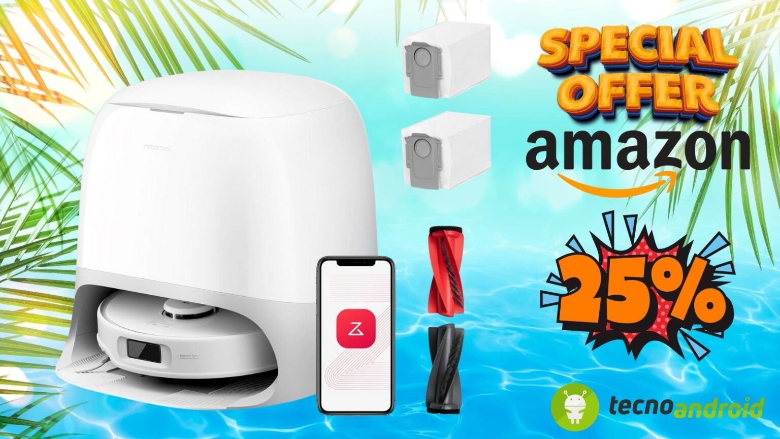 Amazon ti regala il MAXI PULITO: Roborock Qrevo Curv S5X in super PROMO