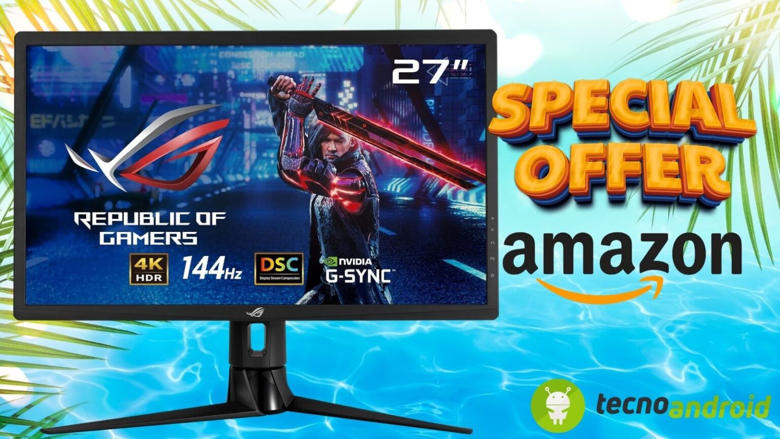 Amazon PROMO BOMBA: ASUS ROG Strix XG27UQR in offerta ESPLOSIVA