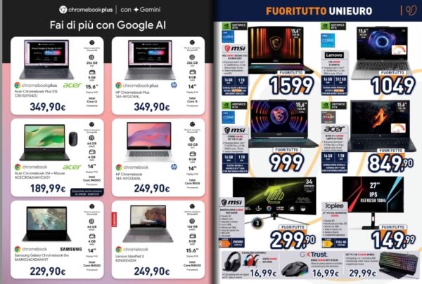 unieuro - utilizzo volantino unieuro agosto fuoritutto