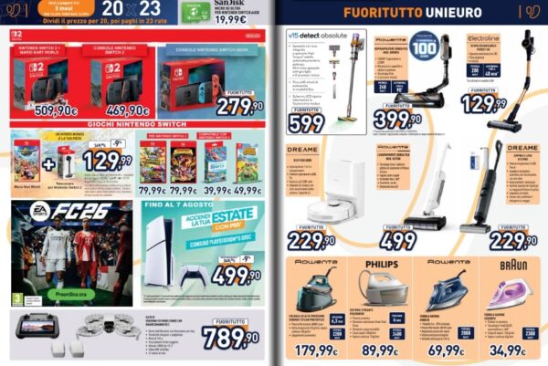 unieuro - immagine 8 volantino unieuro agosto fuoritutto
