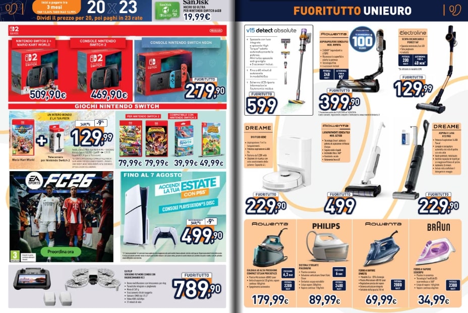 Screenshot volantino unieuro agosto fuoritutto