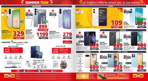 comet - dettaglio comet volantino summer tech