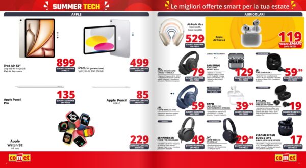 comet - funzionalità comet volantino summer tech