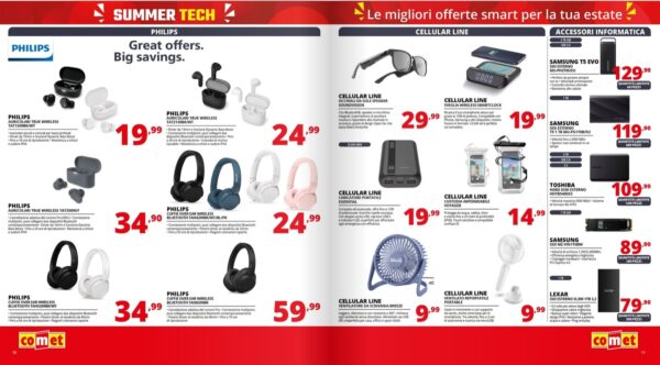 comet - specifiche comet volantino summer tech