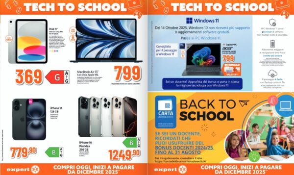 expert - specifiche expert tech to school