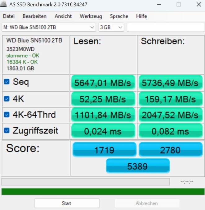 WD Blue SN5100 - utilizzo WD Blue SN5100 - utilizzo