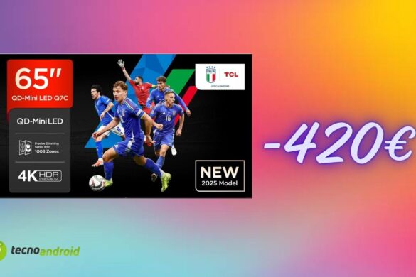 TV TCL 65Q7C 65″ a prezzo bomba: Amazon la sconta di oltre 400 euro