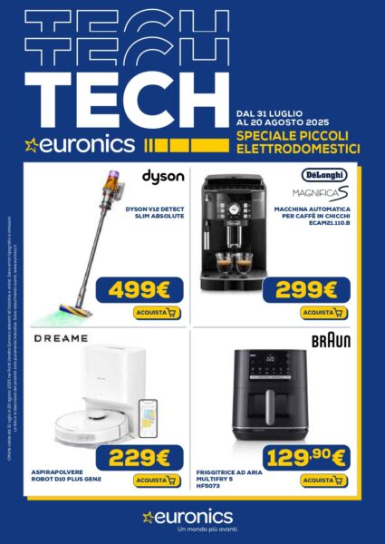 euronics - dettaglio euronics volantino piccoli elettrodomestici
