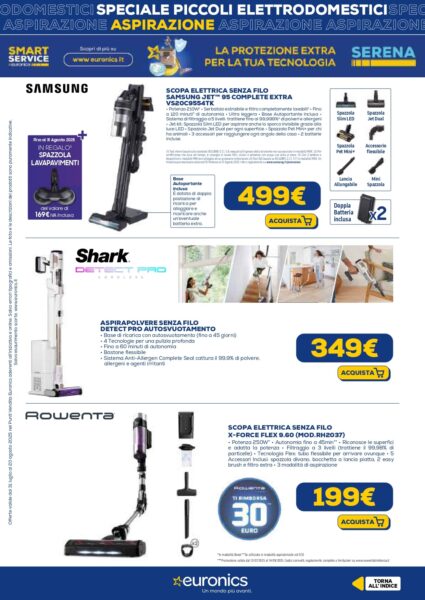 euronics - specifiche nics volantino piccoli elettrodomestici