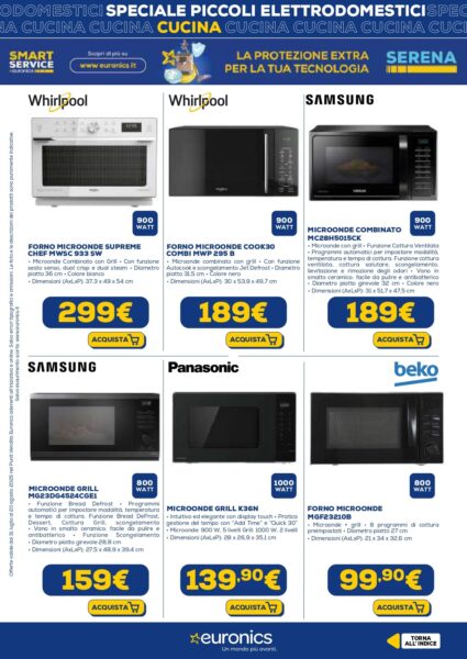 euronics - immagine 12 nics volantino piccoli elettrodomestici