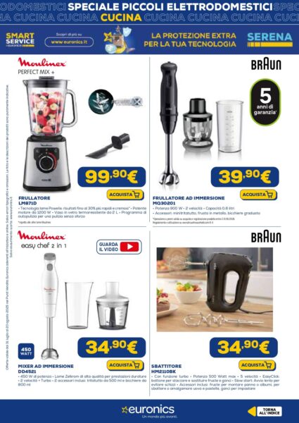 euronics - immagine 15 nics volantino piccoli elettrodomestici