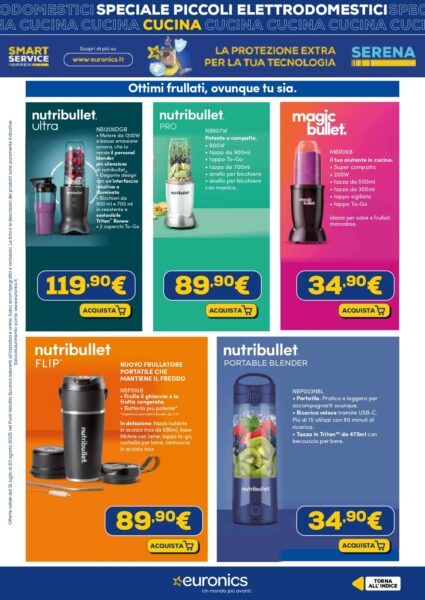 euronics - immagine 16 nics volantino piccoli elettrodomestici