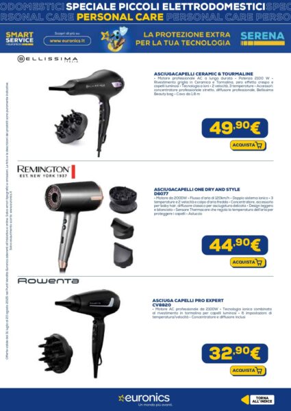 euronics - immagine 22 nics volantino piccoli elettrodomestici