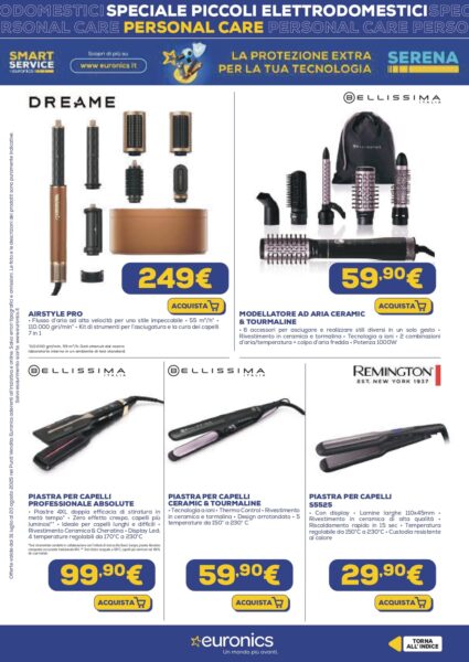 euronics - immagine 23 nics volantino piccoli elettrodomestici