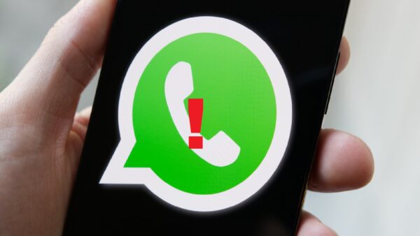 whatsapp logo phone close
